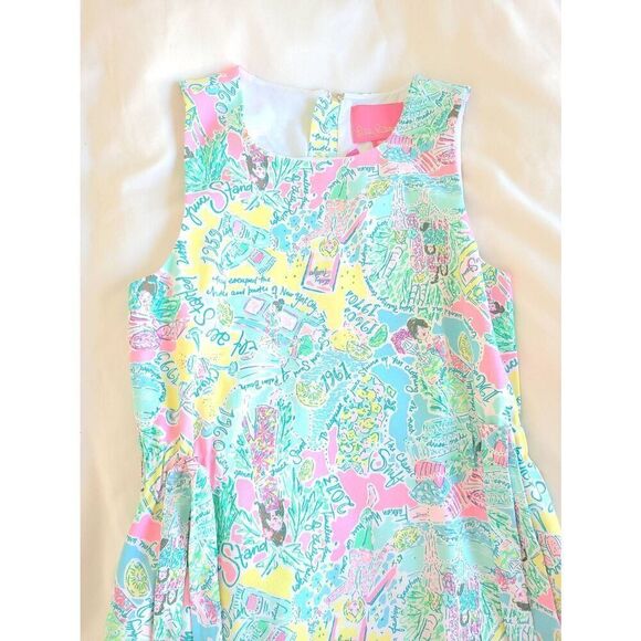 Lilly Pulitzer Marli Stretch Shift Dress Pop Up In The Beginning Women's Size 00 - Picture 3 of 8